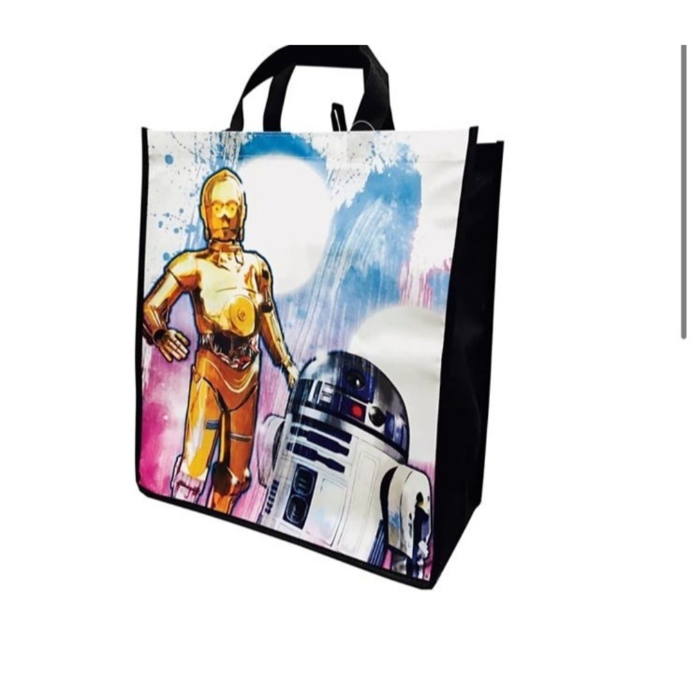 Star Wars lucas films Droids c3po r2d2 Reusable tote Bag new